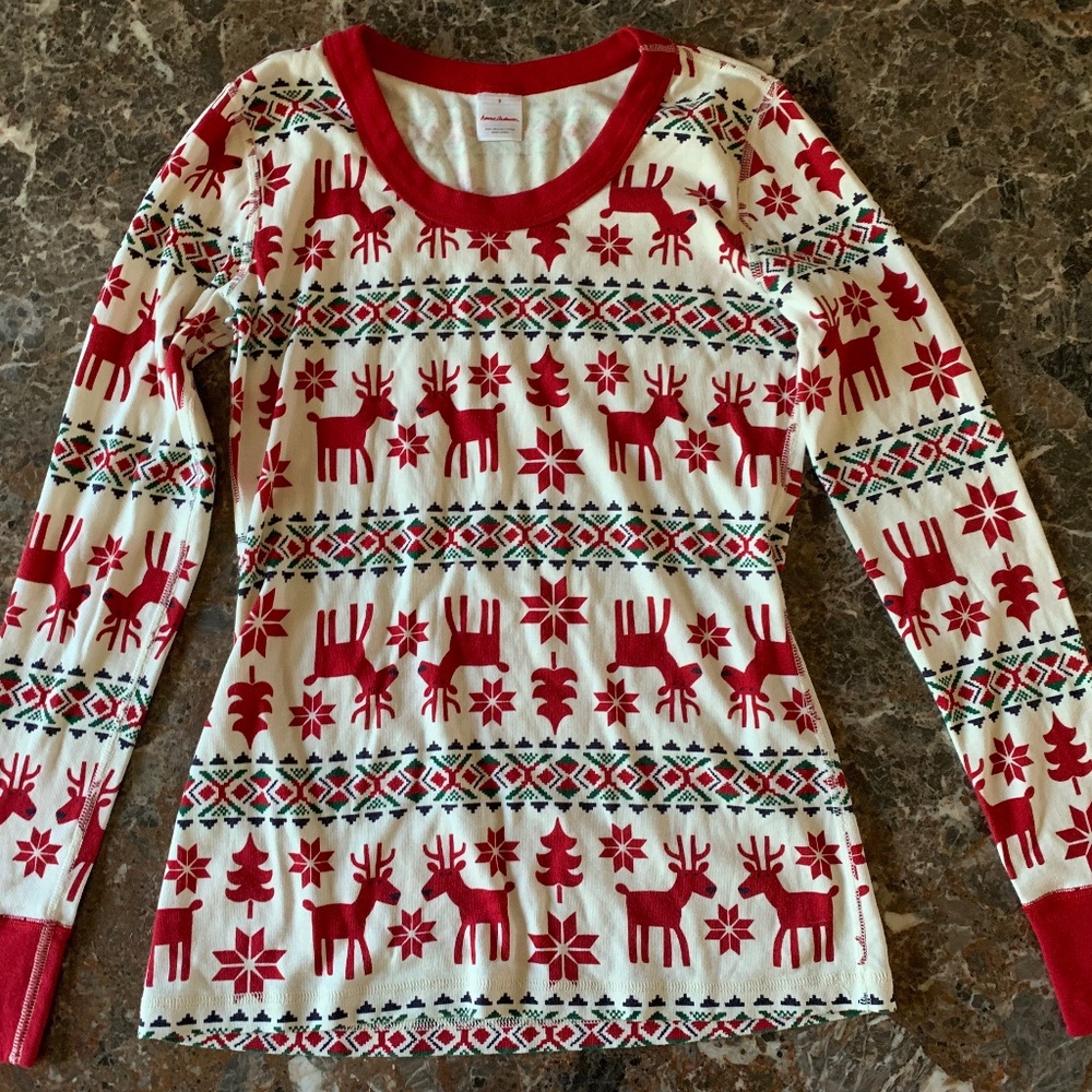 Hanna Andersson Dear Deer women’s pajama top S